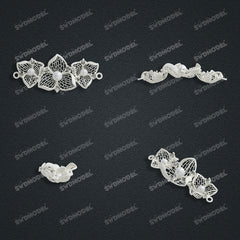 Jewelry set Filigree Bracelet White Wax Casting Resin 3D Printing Service CS63T-023ap-B