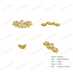 Jewelry set Filigree Bracelet White Wax Casting Resin 3D Printing Service CS63T-023ap-B