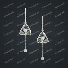 Jewelry set Filigree Earrings White Wax Casting Resin 3D Printing Service CS63T-023ap-E