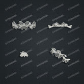 Jewelry set Filigree Bracelet White Wax Casting Resin 3D Printing Service CS63T-024ap-B