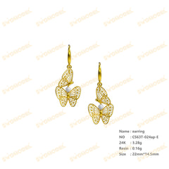 Jewelry set Filigree Earrings White Wax Casting Resin 3D Printing Service CS63T-024ap-E
