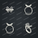 Jewelry set Filigree Ring White Wax Casting Resin 3D Printing Service CS63T-024ap-R