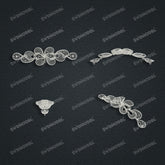 Jewelry set Filigree Bracelet White Wax Casting Resin 3D Printing Service CS63T-027ap-B