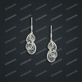 Jewelry set Filigree Earrings White Wax Casting Resin 3D Printing Service CS63T-027ap-E