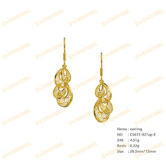 Jewelry set Filigree Earrings White Wax Casting Resin 3D Printing Service CS63T-027ap-E