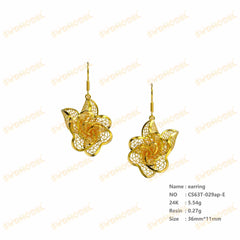 Jewelry set Filigree Earrings White Wax Casting Resin 3D Printing Service CS63T-029ap-E