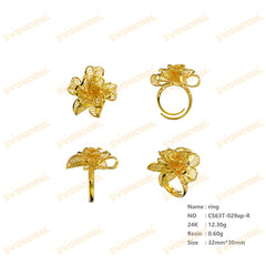 Jewelry set Filigree Ring White Wax Casting Resin 3D Printing Service CS63T-029ap-R
