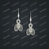 Jewelry set Filigree Earrings White Wax Casting Resin 3D Printing Service CS63T-030ap-E