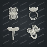 Jewelry set Filigree Ring White Wax Casting Resin 3D Printing Service CS63T-030ap-R