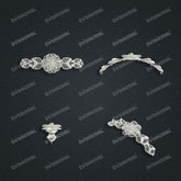 Jewelry set Filigree Earrings White Wax Casting Resin 3D Printing Service CS63T-032ap-E