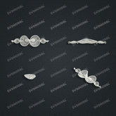 Jewelry set Filigree Bracelet White Wax Casting Resin 3D Printing Service CS63T-035ap-B