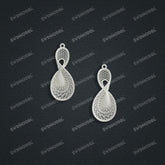 Jewelry set Filigree Earrings White Wax Casting Resin 3D Printing Service CS63T-035ap-E