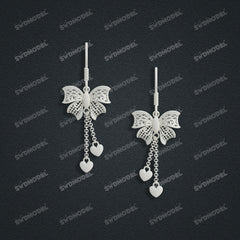 Jewelry set Filigree Earrings White Wax Casting Resin 3D Printing Service CS63T-036ap-E