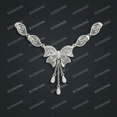 Jewelry set Filigree Necklace White Wax Casting Resin 3D Printing Service CS63T-036ap-N