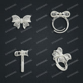 Jewelry set Filigree Ring White Wax Casting Resin 3D Printing Service CS63T-036ap-R