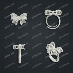 Jewelry set Filigree Ring White Wax Casting Resin 3D Printing Service CS63T-036ap-R