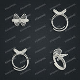 Jewelry set Filigree Ring White Wax Casting Resin 3D Printing Service CS63T-040ap-R