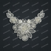 Jewelry set Filigree Necklace White Wax Casting Resin 3D Printing Service CS63T-040ap-N
