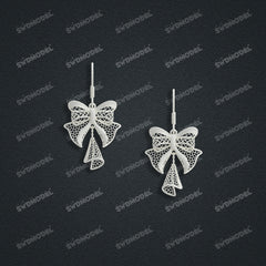 Jewelry set Filigree Earrings White Wax Casting Resin 3D Printing Service CS63T-056ap-E