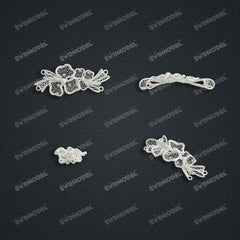 Jewelry set Filigree Bracelet White Wax Casting Resin 3D Printing Service CS63T-084ap-B