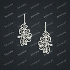 Jewelry set Filigree Earrings White Wax Casting Resin 3D Printing Service CS63T-084ap-E