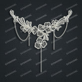 Jewelry set Filigree Necklace White Wax Casting Resin 3D Printing Service CS63T-084ap-N