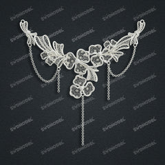 Jewelry set Filigree Set White Wax Casting Resin 3D Printing Service CS63T-084ap