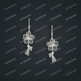 Jewelry set Filigree Earrings White Wax Casting Resin 3D Printing Service CS63T-085ap-E