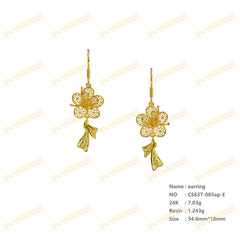 Jewelry set Filigree Earrings White Wax Casting Resin 3D Printing Service CS63T-085ap-E