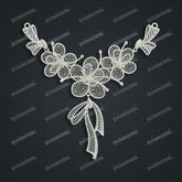 Jewelry set Filigree Necklace White Wax Casting Resin 3D Printing Service CS63T-085ap-N