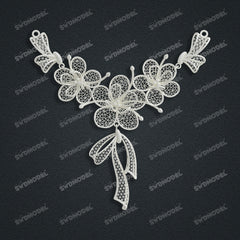 Jewelry set Filigree Set White Wax Casting Resin 3D Printing Service CS63T-085ap