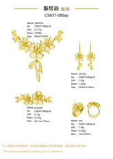 Jewelry set Filigree Set White Wax Casting Resin 3D Printing Service CS63T-085ap