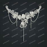 Jewelry set Filigree Necklace White Wax Casting Resin 3D Printing Service CS63T-100ap-N
