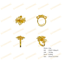Jewelry set Filigree Ring White Wax Casting Resin 3D Printing Service CS63T-100ap-R
