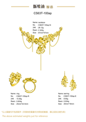 Jewelry set Filigree Set White Wax Casting Resin 3D Printing Service CS63T-100ap