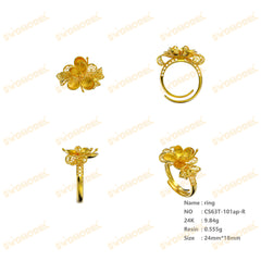 Jewelry set Filigree Ring White Wax Casting Resin 3D Printing Service CS63T-101ap-R
