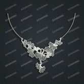 Jewelry set Filigree Necklace White Wax Casting Resin 3D Printing Service CS63T-102ap-N