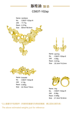 Jewelry set Filigree Set White Wax Casting Resin 3D Printing Service CS63T-102ap