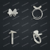 Jewelry set Filigree Ring White Wax Casting Resin 3D Printing Service CS63T-103ap-R