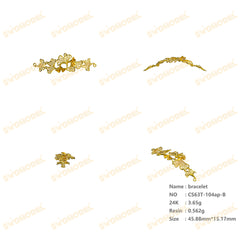 Jewelry set Filigree Bracelet White Wax Casting Resin 3D Printing Service CS63T-104ap-B