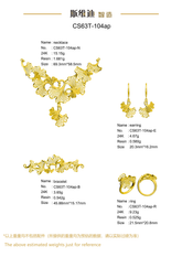 Jewelry set Filigree Set White Wax Casting Resin 3D Printing Service CS63T-104ap