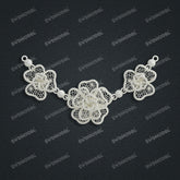 Jewelry set Filigree Necklace White Wax Casting Resin 3D Printing Service CS63T-107ap-N
