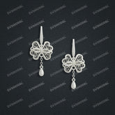 Jewelry set Filigree Earrings White Wax Casting Resin 3D Printing Service CS63T-108ap-E