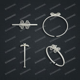 Jewelry set Filigree Bangle White Wax Casting Resin 3D Printing Service CS63T-108ap-G