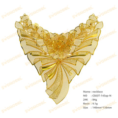 Jewelry set Filigree Necklace White Wax Casting Resin 3D Printing Service CS63T-143ap-N