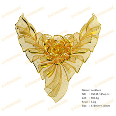 Jewelry set Filigree Necklace White Wax Casting Resin 3D Printing Service CS63T-145ap-N