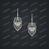 Jewelry set Filigree Earrings White Wax Casting Resin 3D Printing Service CS64T-004kr-E