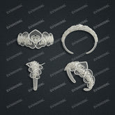 Jewelry set Filigree Bangle White Wax Casting Resin 3D Printing Service CS64T-004kr-G