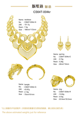 Jewelry set Filigree Set White Wax Casting Resin 3D Printing Service CS64T-004kr