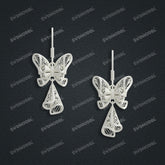 Jewelry set Filigree Earrings White Wax Casting Resin 3D Printing Service CS64T-005ch-E
